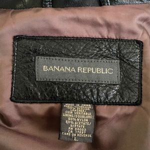 Banana Republic Leather Bomber Jacket - Large